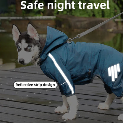 Dog Raincoat Reflective Waterproof Pet Clothes for Chihuahua Maltese Rain Coat Small Medium Dogs Jumpsuit Raincoat Dogs Overalls