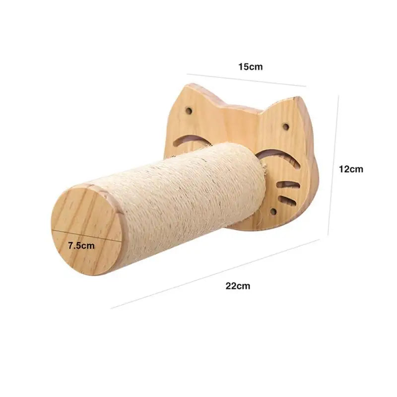 1PC Cat Tree Wall Mounted Cat Shelves Scratching Post for Cat Jumping Platform and Cat Hammock Rope Ladder Wall Wooden Furniture