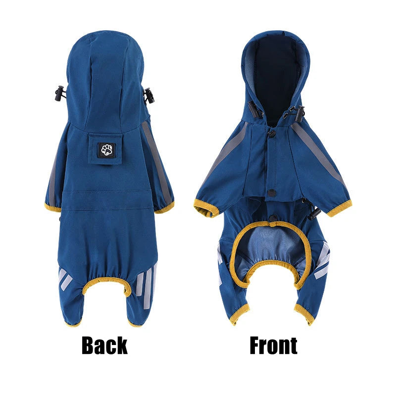 Dog Raincoat Reflective Waterproof Pet Clothes for Chihuahua Maltese Rain Coat Small Medium Dogs Jumpsuit Raincoat Dogs Overalls