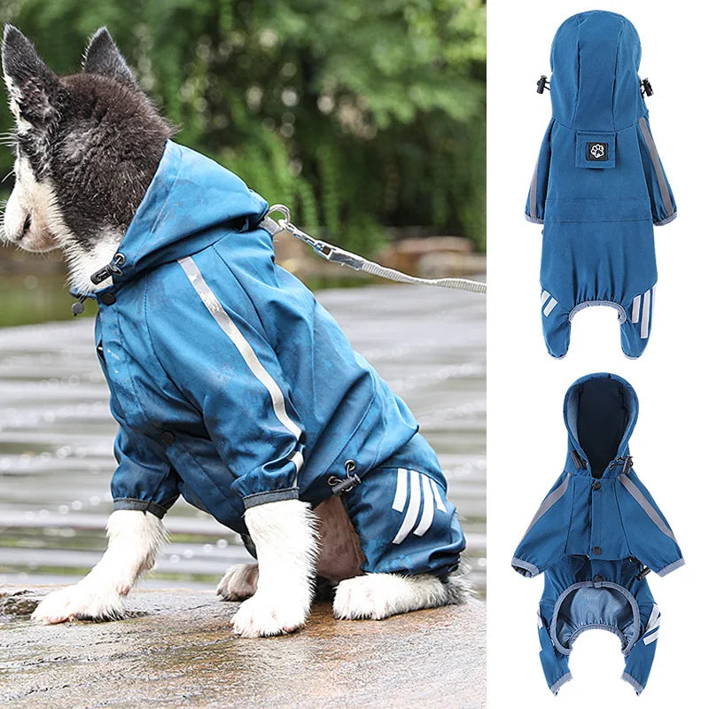 Dog Raincoat Reflective Waterproof Pet Clothes for Chihuahua Maltese Rain Coat Small Medium Dogs Jumpsuit Raincoat Dogs Overalls